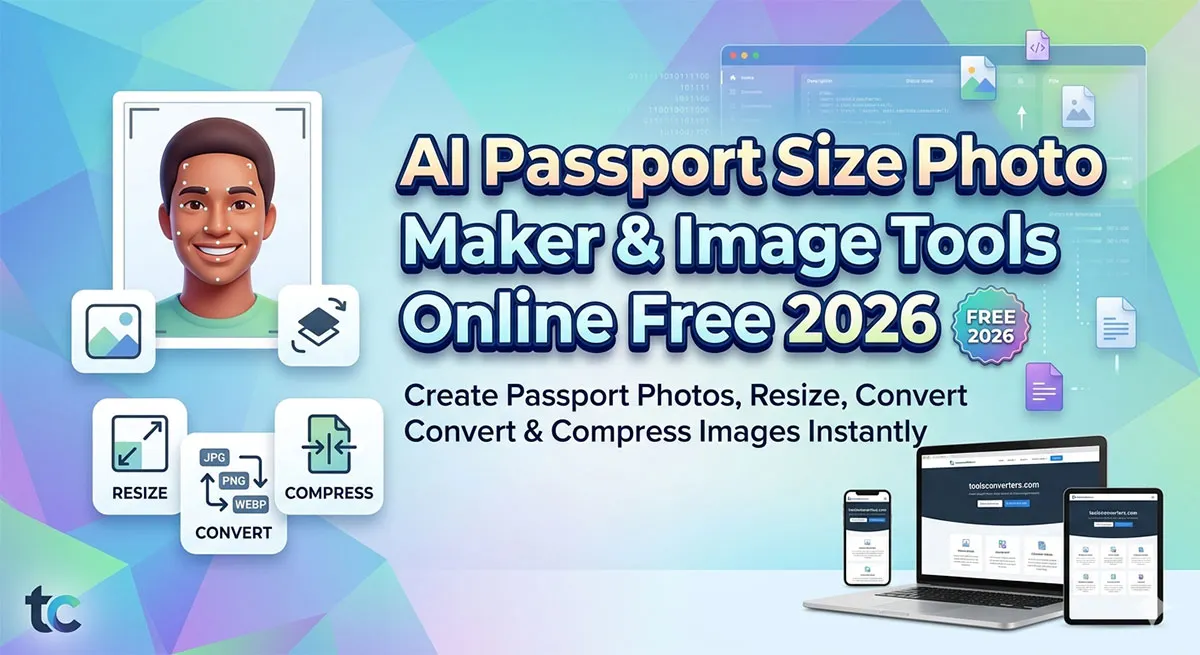 AI Passport Size Photo Maker & Image Tools Online Free 2026 | Create Passport Photos, Resize, Convert & Compress Images Instantly